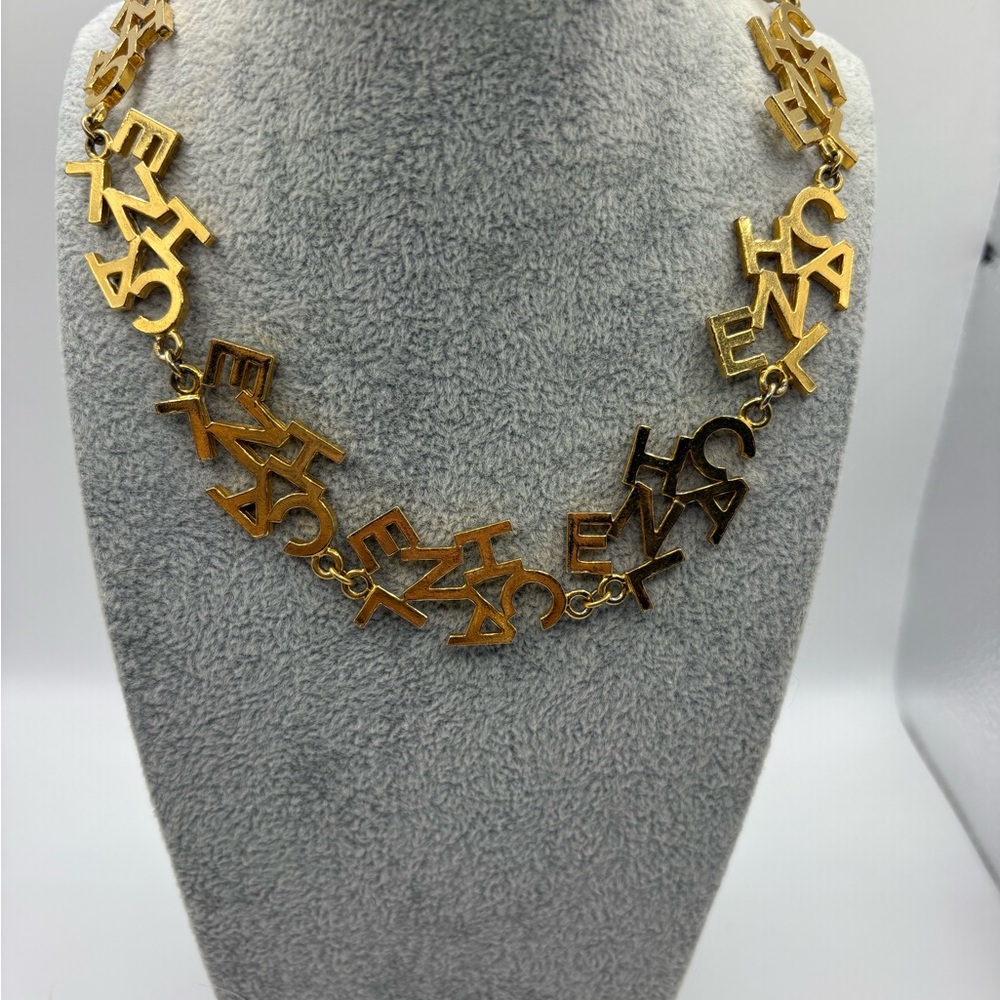 Chanel 90’s Gold Letter Charm Necklace